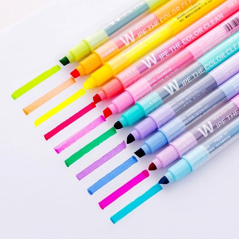 Fosforlu Kalemler Değişen Renk İşaretleyiciler Pastel Kalem