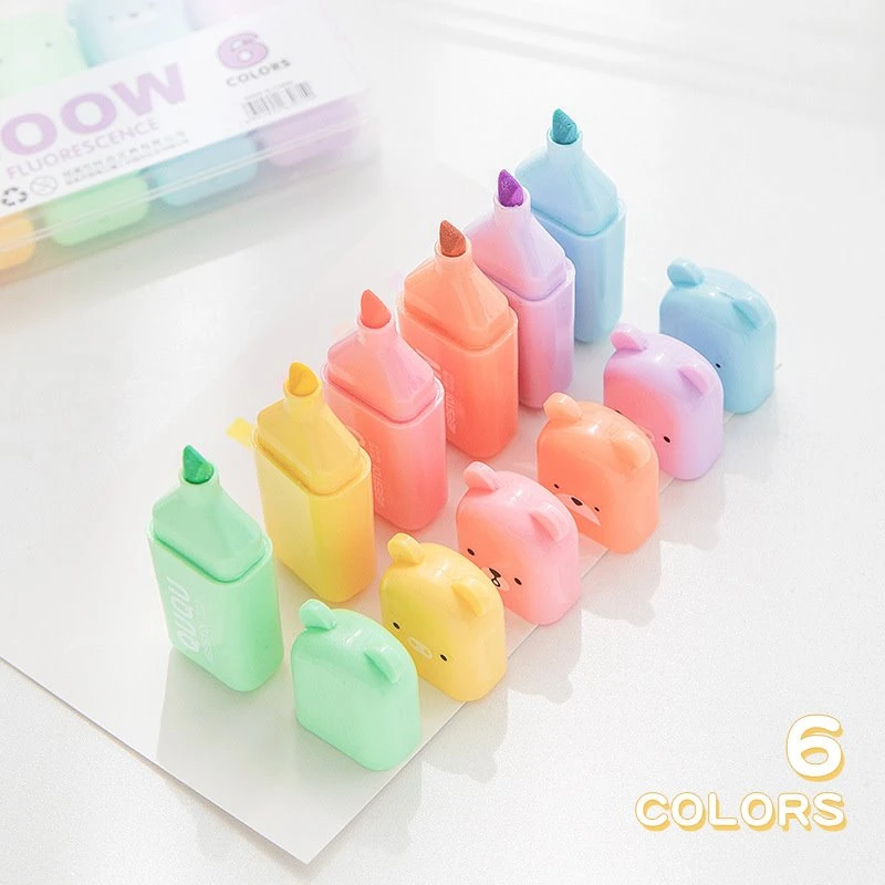 Macaron Mini Ayı Fosforlu Kalem