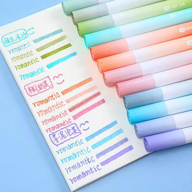 12 Renk Pastel Fosforlu Kalem
