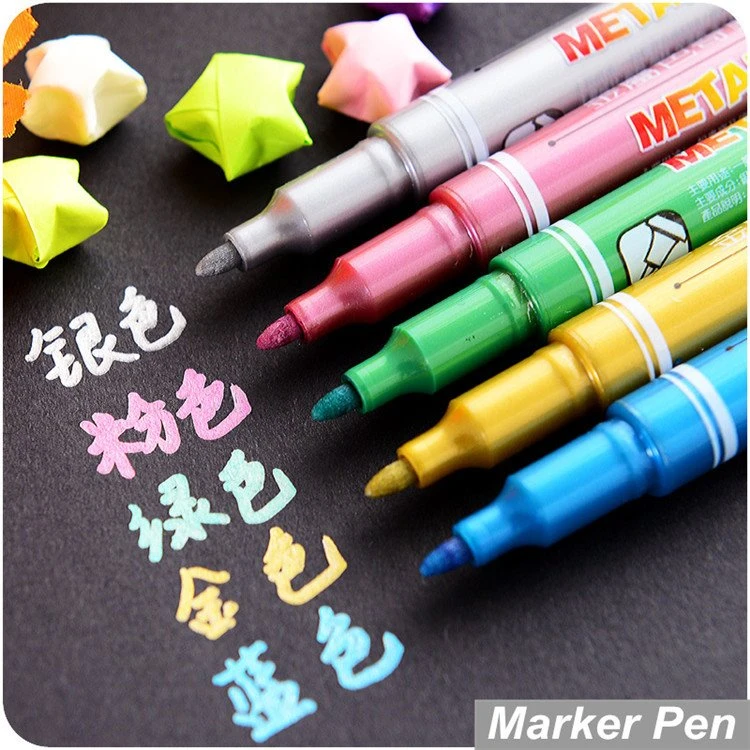 5'li Metalik Renkli Marker Kalem