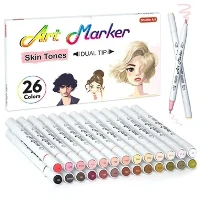 26 Renk Cilt Tonu ve Saç Sanat İşaretleyicileri