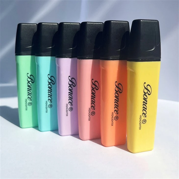 Nazik Renkli Pastel Glitter Fosforlu Kalem